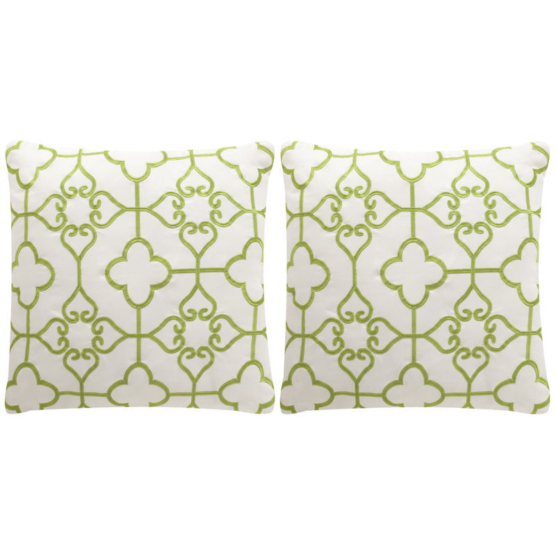 Coussin intérieur / extérieur Euro, Vert doux / crème