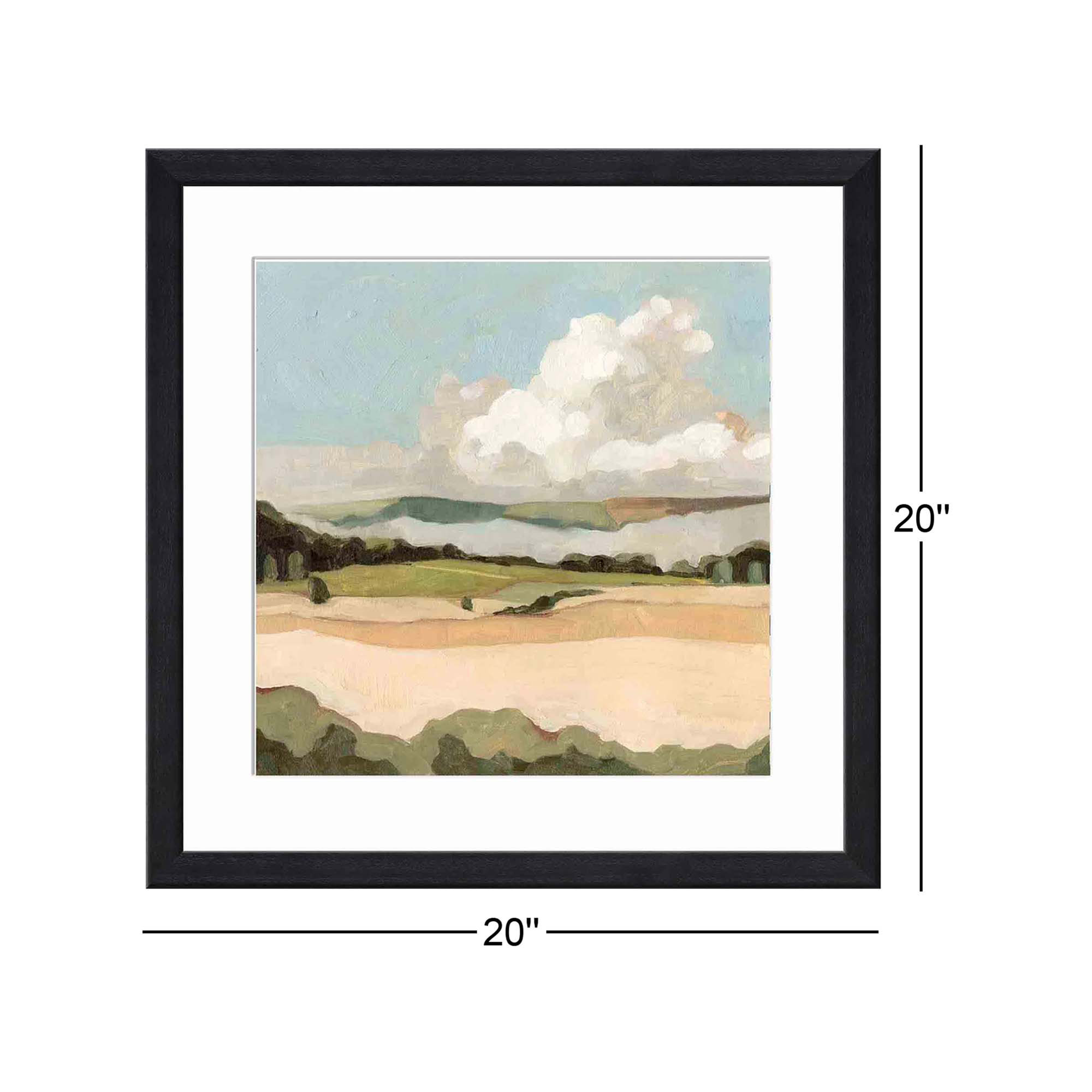 Cumulus Landscape II by Emma Scarvey, 20"H x 20"W, Black
