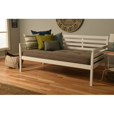 Lit de jour simple en bois massif avec matelas Alhamdi