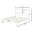 Base de lit plateforme en bois avec tête de lit à broche-731857651-731857653