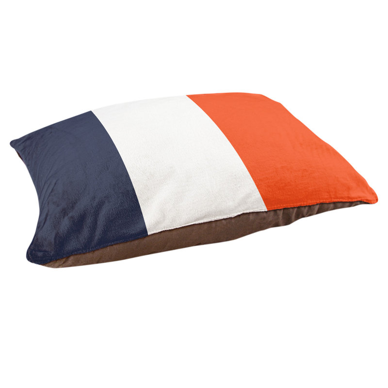 Oreiller Oklahoma, Très grand (l 50 po x P 40 po x H 7 po), Bleu / Orange