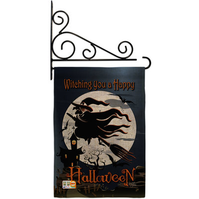 Double Sided 18.5'' H x 13'' W Polyester Halloween Flag Set
