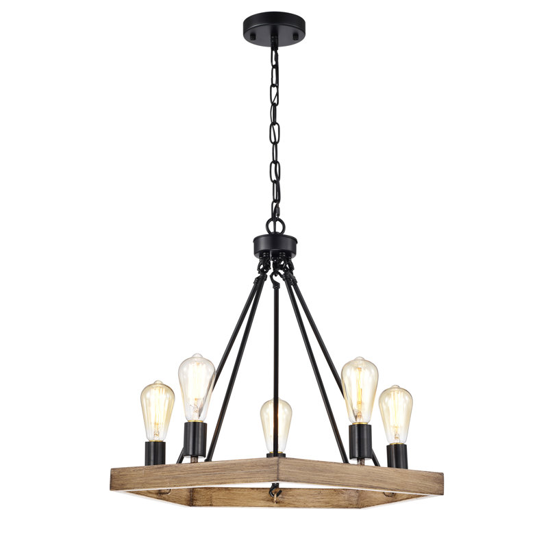 Lustre géométrique unique à 5 lumières Enga