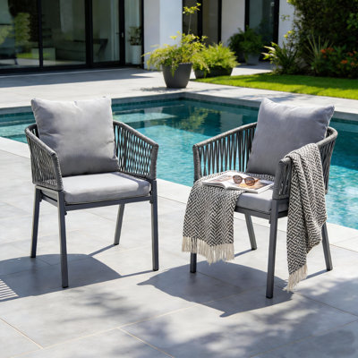 Outdoor Steel Rope Dining Chairs