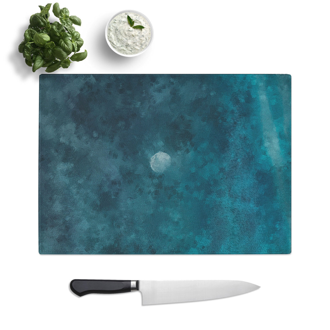 Tempered Glass High Moon Chopping Board