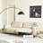 Creamy-white 100% Polyester Modular Sofa cushion couch