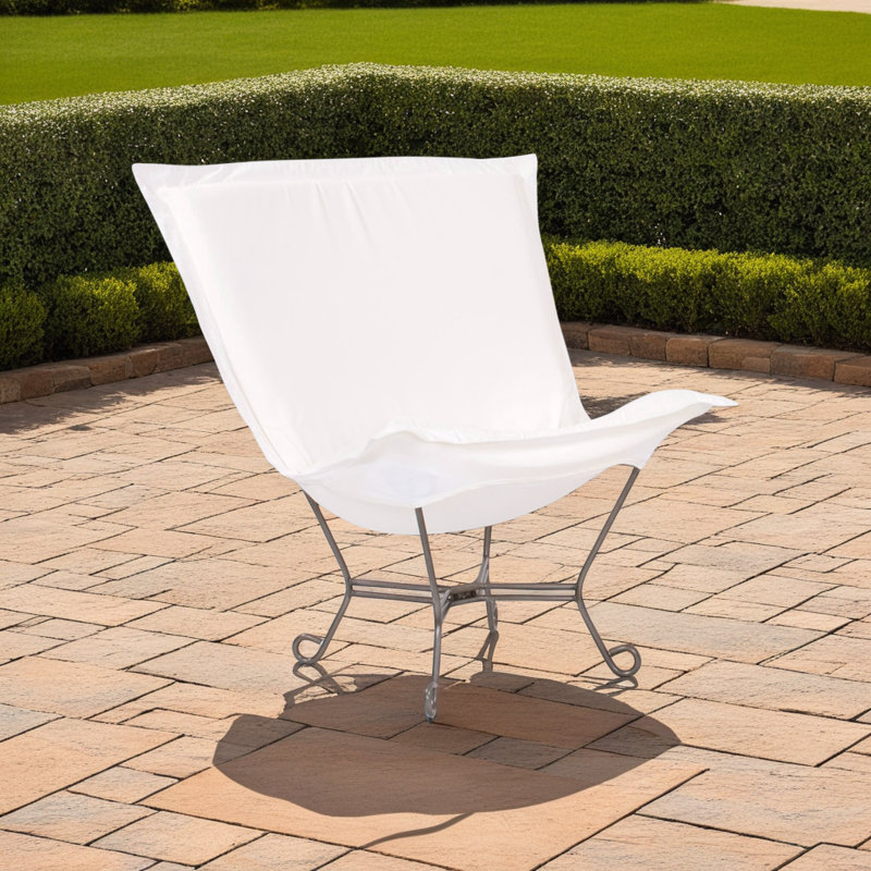 Chaise de patio avec coussins Misayo, Naturel paysage marin