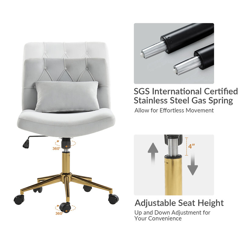 Acquanette Polyester Office Chair, Grey