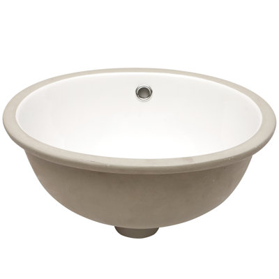 Oval White Ceramic Undermount Bathroom Sink 16.5"X13.4", Acid , Low Water Absorption, Ideal For Multiple Settings White, Oval, Undermount, Ceramic, Sink, - Smooth, Stain , Home Bathrooms