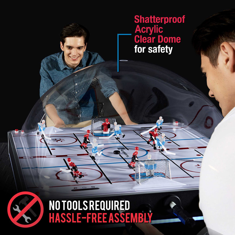 MD Sports Dome Hockey Table Game with Electronic Scorer and LED Lights