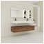 Meuble-lavabo mural 60 po avec lavabo en résine brun ébène