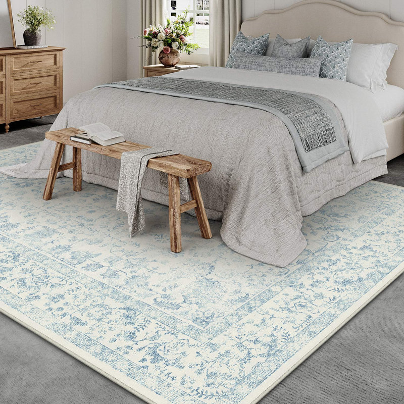 Tapis rétro festonné Rugvera, Rectangle 6'x 9'