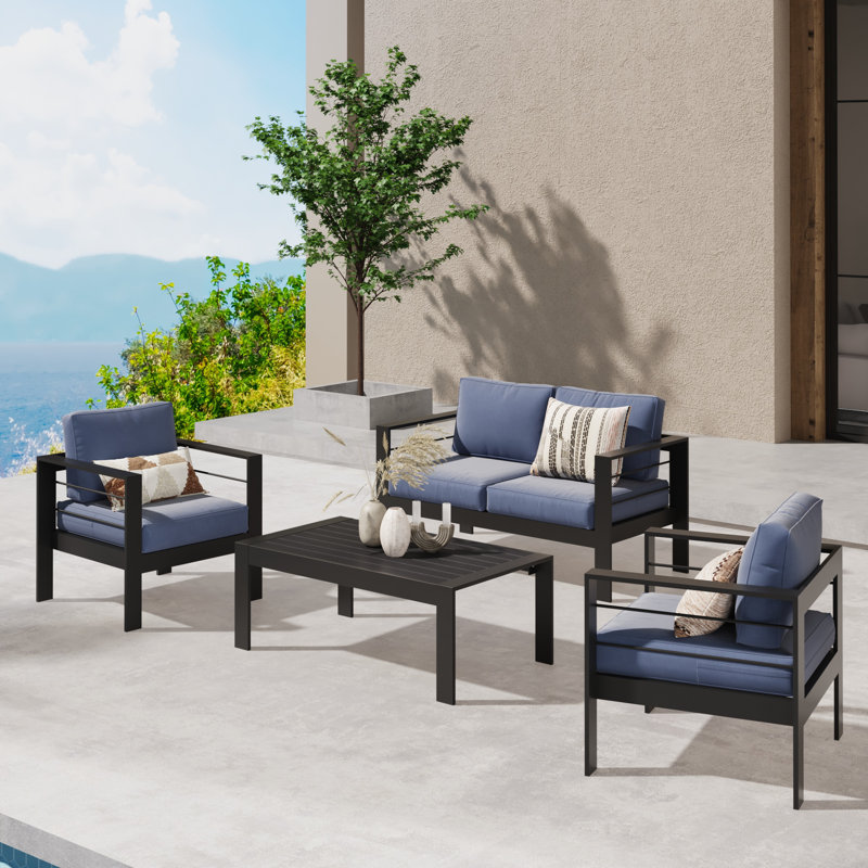 Outdoor Loveseat, Blue