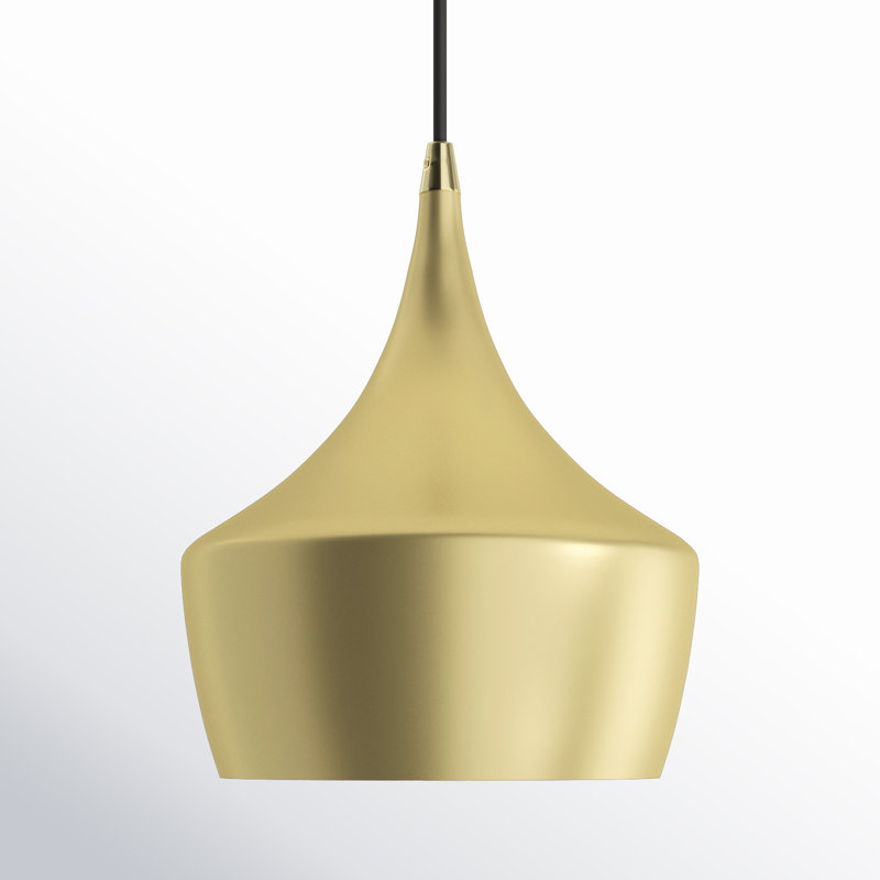 Schultz 1 - Light Single Teardrop Pendant, Soft Gold