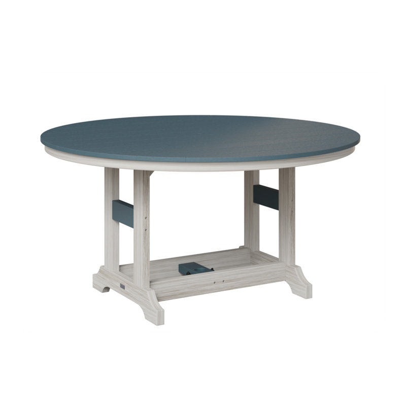Garden Classic Outdoor Round Bar Table, Slate, Seashell