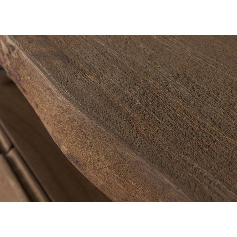Pure Mango Unfinished TV Stand for TVs up to 75", Brown/Sandblasted