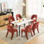 De 2 chaises de salle à manger en chenille rose - conception simple, coussin confortable, évidé, style contemporain et assemblage facile à l'intérieur, 2 éponges
