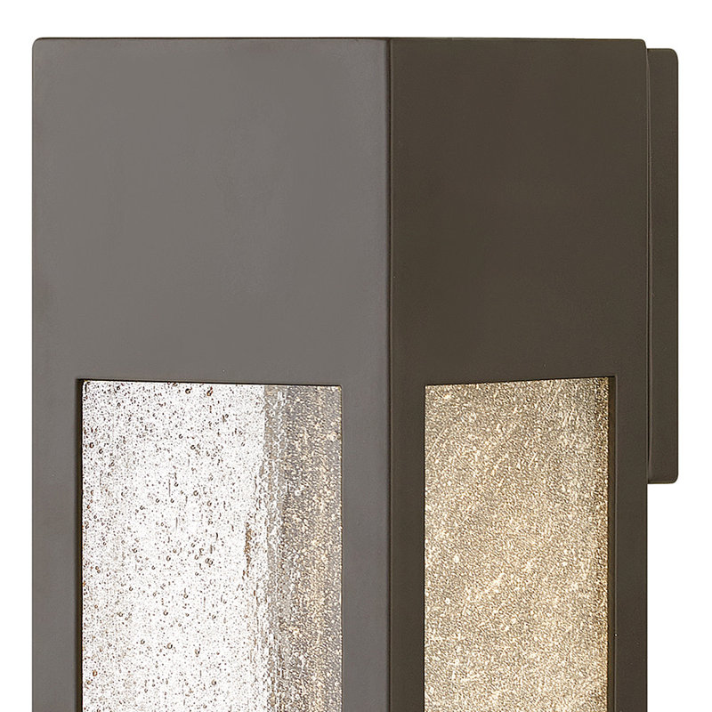 Rook LED Outdoor Flush Mount, Bronze, 12" H x 4.8" W x 4.8" D, 6.5W