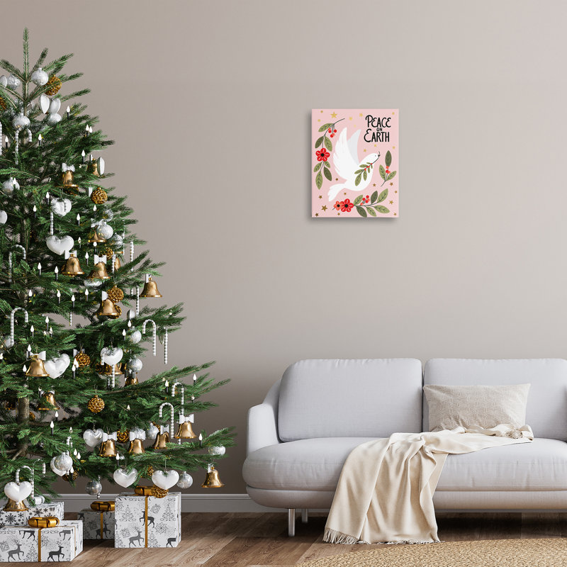 Art mural sur toile Peace on Earth Dove, design par Jo Taylor, H 20 po x l 16 po