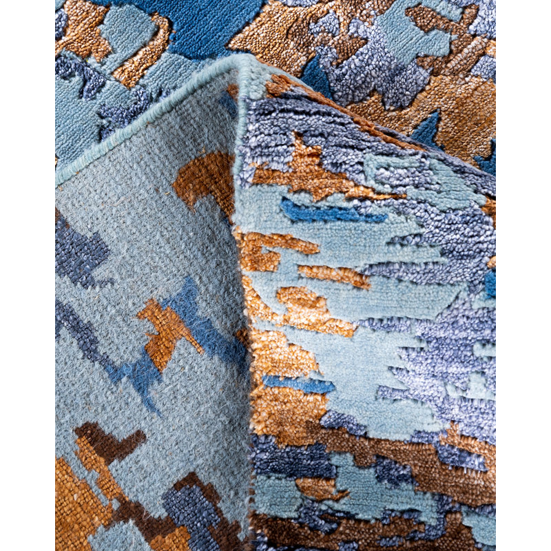 Overdyed One-of-a-Kind Rectangle 8'1" X 10' Hand Knotted Area Rug