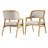 Benedict Mid-Century Modern Curved Upholstered Dining Chairs with Rubberwood Legs-1877958237