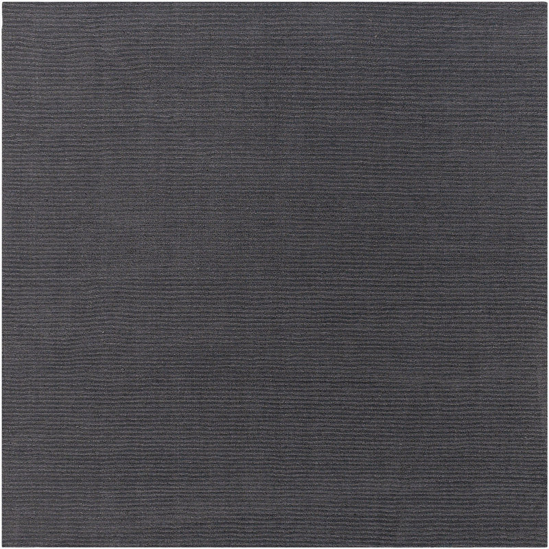 Tapis gris anthracite en laine Crowe, Carré 8 pi
