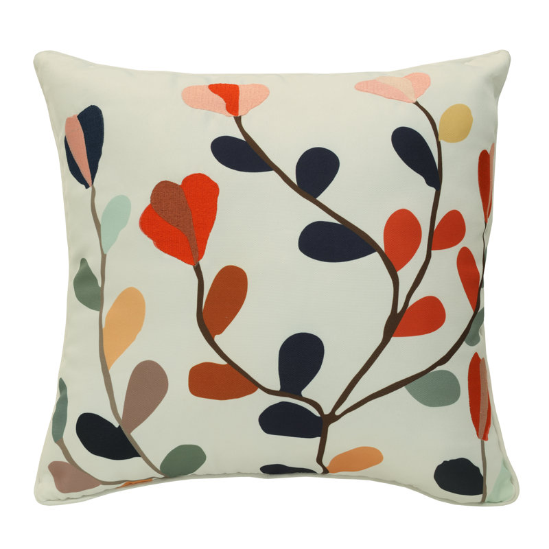 Floral Outdoor Reversible Throw Pillow