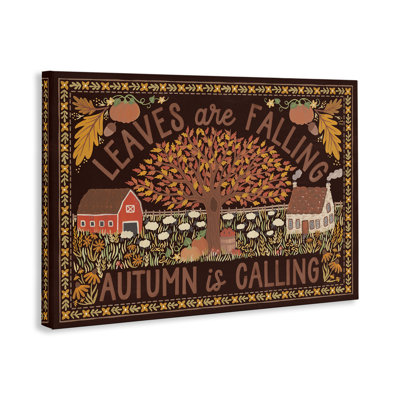 «Leaves Falling on Brown» par Laura Marshall
