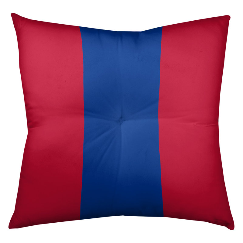 Coussin de sol touffeté buffalo, 26 po x 26 po, Rouge / Bleu