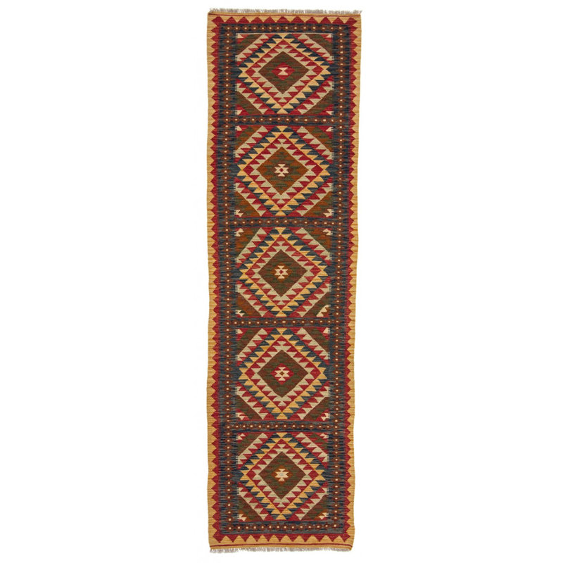 Hand Woven Wool Red Indoor Rug
