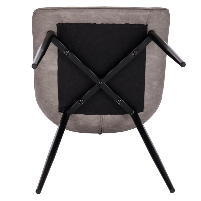 Alhambra 46.5cm H Upholstered Side Chair, Dark Grey, 2