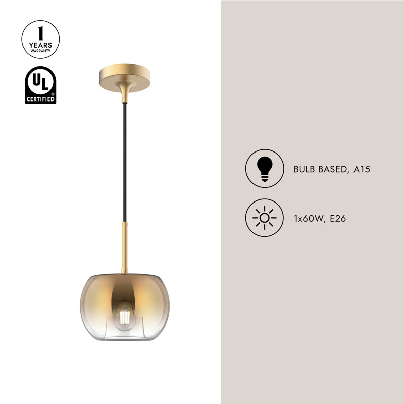 Samar 1 - Light Pendant, Brushed Gold