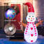 Décoration de Noël bonhomme de neige gonflable rotatif