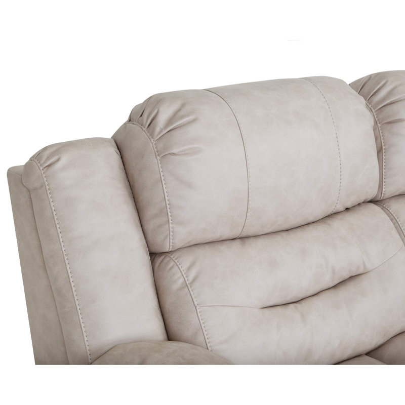 Ryals Reclining Console Loveseat, Ivory