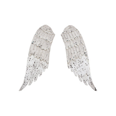 Reclaimed Wood Small Angel Wings Wall Décor with Distressed Finish