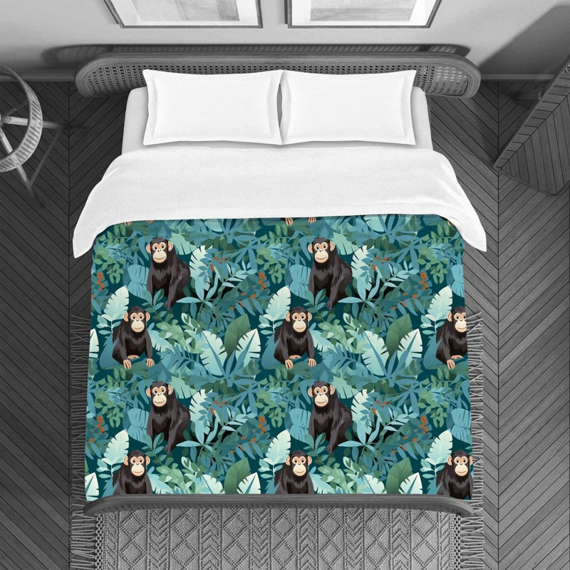 Chimpanzee Polyester Duvet Cover, Twin Duvet Cover