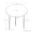 31.5'' Round Metal Base Dining Table-1467855157
