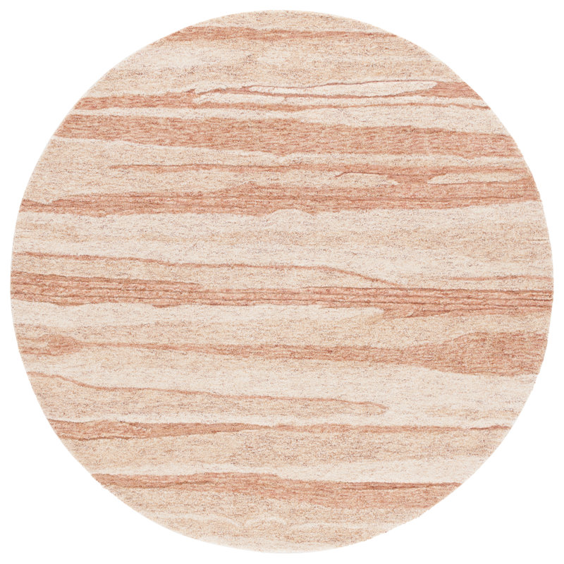 Tapis rouge / ivoire Narragansett 221, Rond 6 pi
