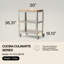 Cucina Culinarte Kitchen Cart with Maple Top