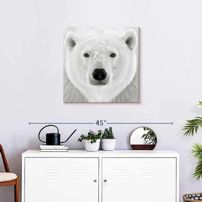 Crowle Polar Bear Face, 24" H x 24" W