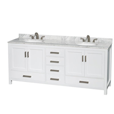 Sheffield 80" Double Bathroom Vanity Set