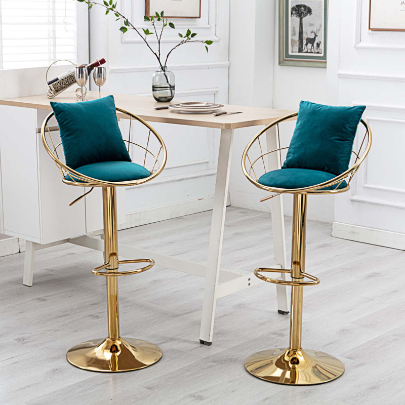 Tabouret Julliette, Bleu paon