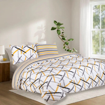 Kensington Microfiber Polka Dots Duvet Cover Set with Pillowcases