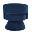 Fauteuil demi-tonneau pivotant rembourré en velours-1832133548