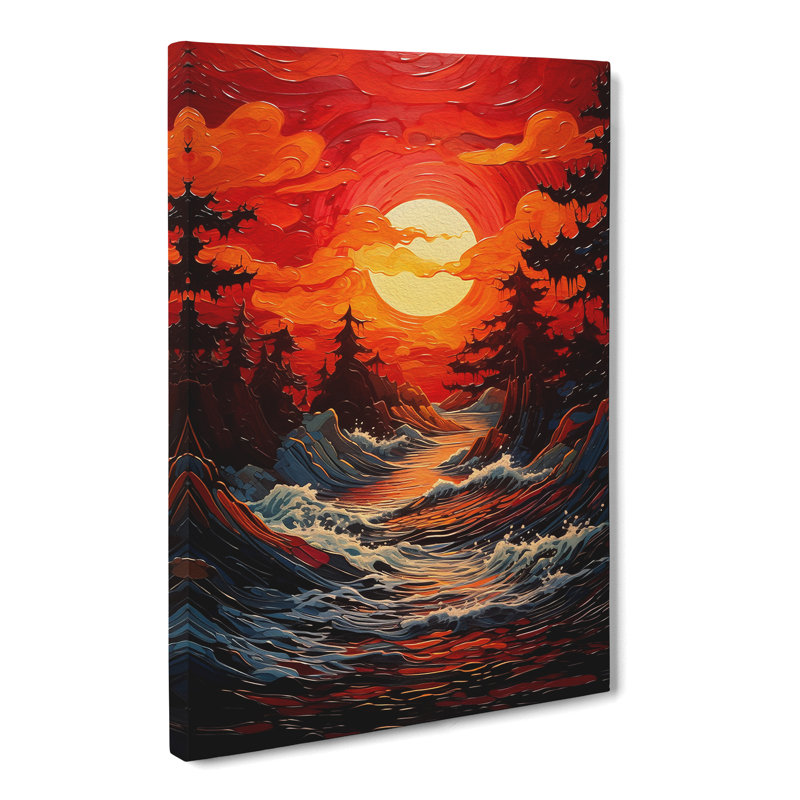 Sunset Informel - No Frame Print, 60cm H x 40cm W x 3cm D