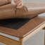 Chaise rembourrée en bois massif avec finition naturelle-596012556