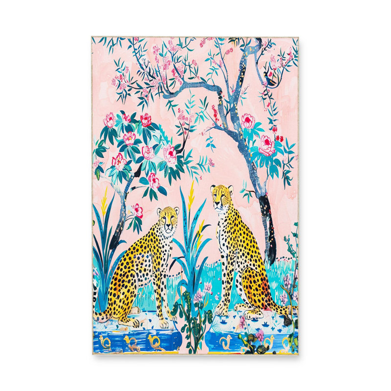 Tapis rose lavable à la machine Paris, Sous-tapis rectangulaire de 3 pi 3 po x 4 pi 11 po