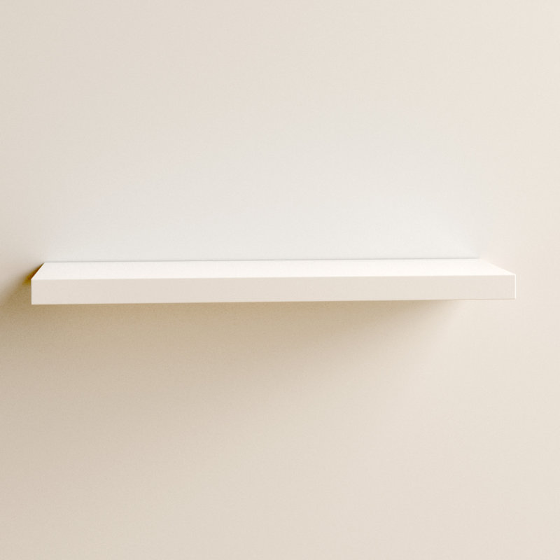Hansini Floating Shelf, White, 1.25" H x 36" W x 8" D