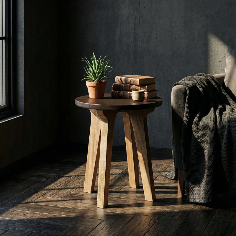 Solid Wood End Table