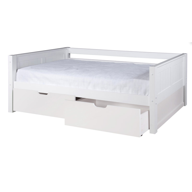 Friedemar Kids Twin Day Bed With Drawers, White